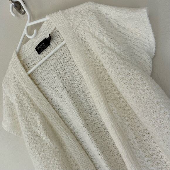 Vintage Bonnie Lee short sleeve open knit cardigan sweater 60s 70s cottagecore M - Picture 4 of 13